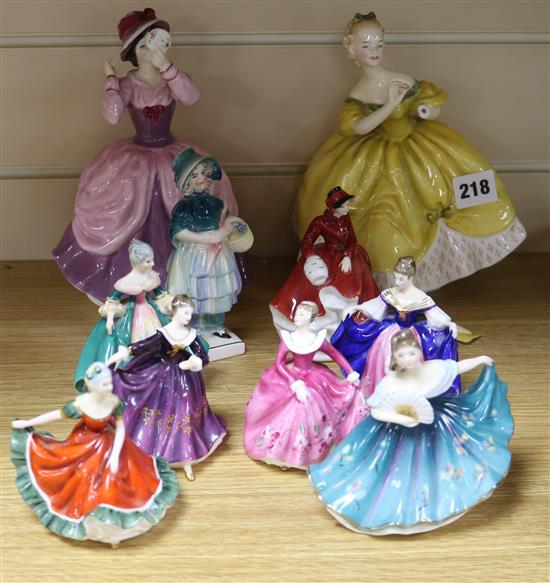 A collection of ten Royal Doulton figures